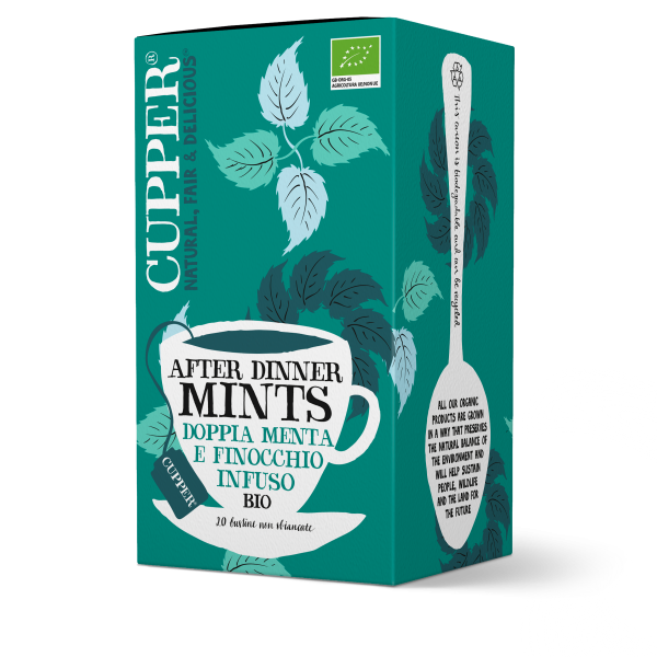 Infuso biologico con menta e finocchio